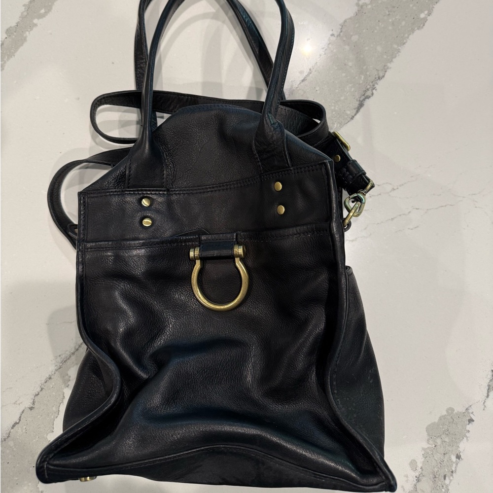 Sapahn JW Black Leather Crossbody / Shoulder Bag